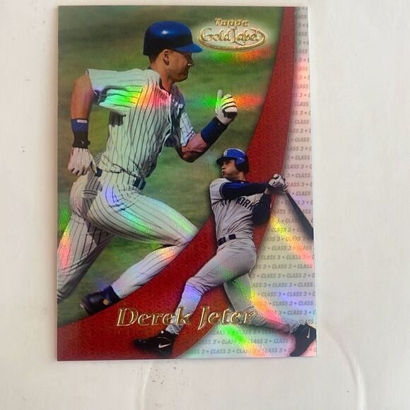 2000 topps gold label class 3 Derek Jeter refractor #22 mint condition - Picture 1 of 6